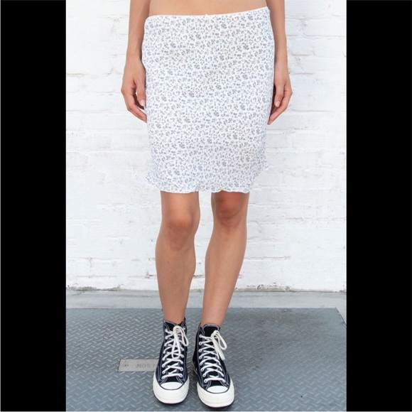 floral skirt brandy